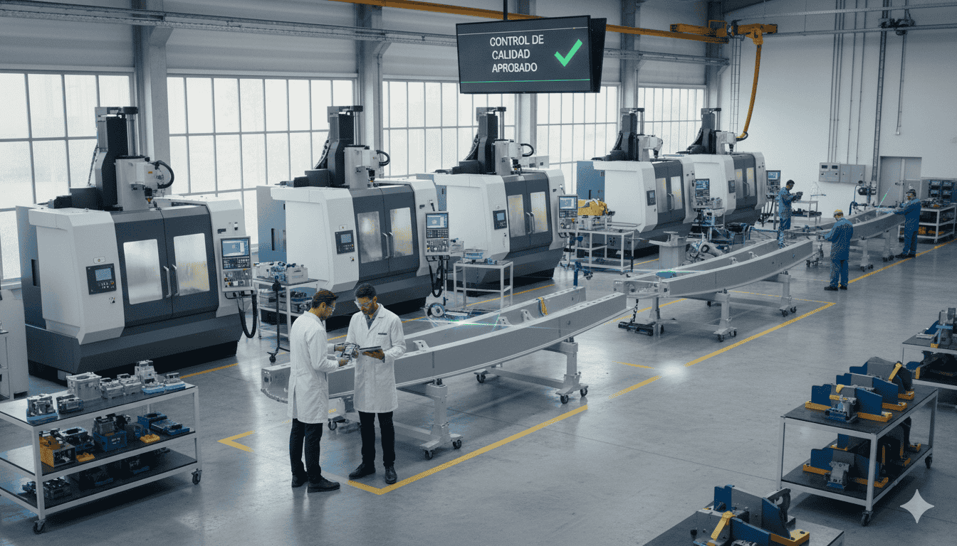 Fabricación de componentes con control de calidad